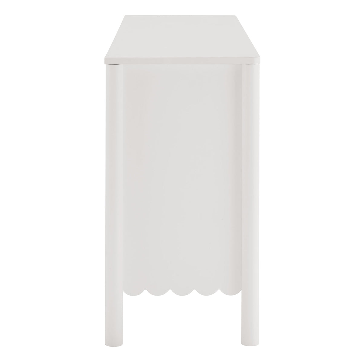 Emmeline 66" 4-Door Scalloped Sideboard Cabinet - White