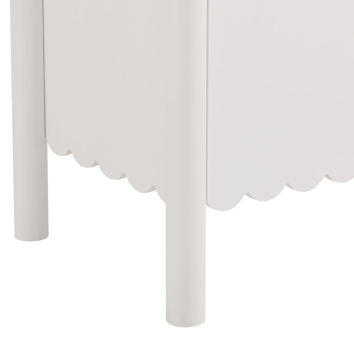Emmeline 66" 4-Door Scalloped Sideboard Cabinet - White