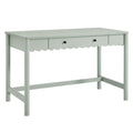 Emmeline 1-Drawer Scallop Writing Desk - Sage