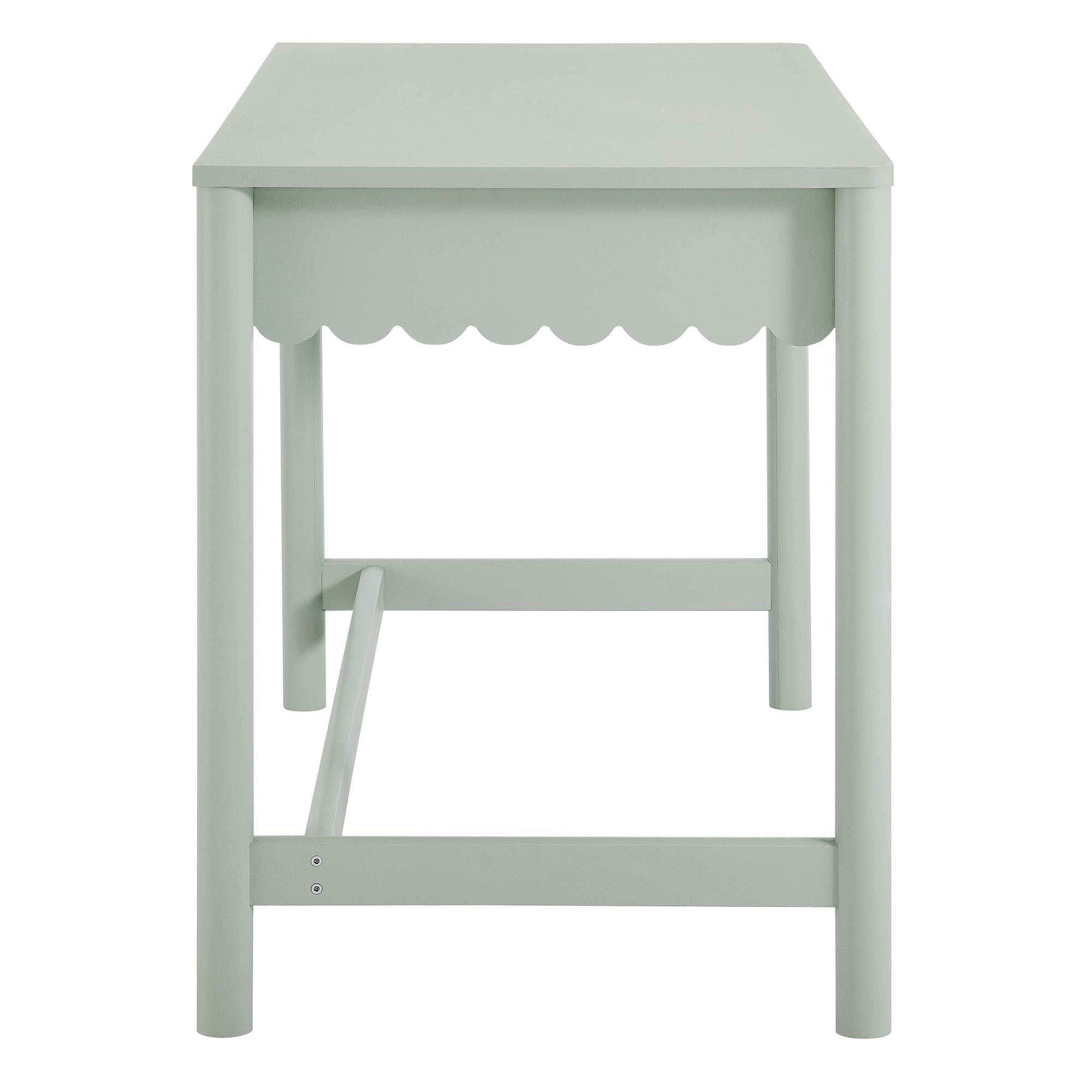 Emmeline 1-Drawer Scallop Writing Desk - Sage