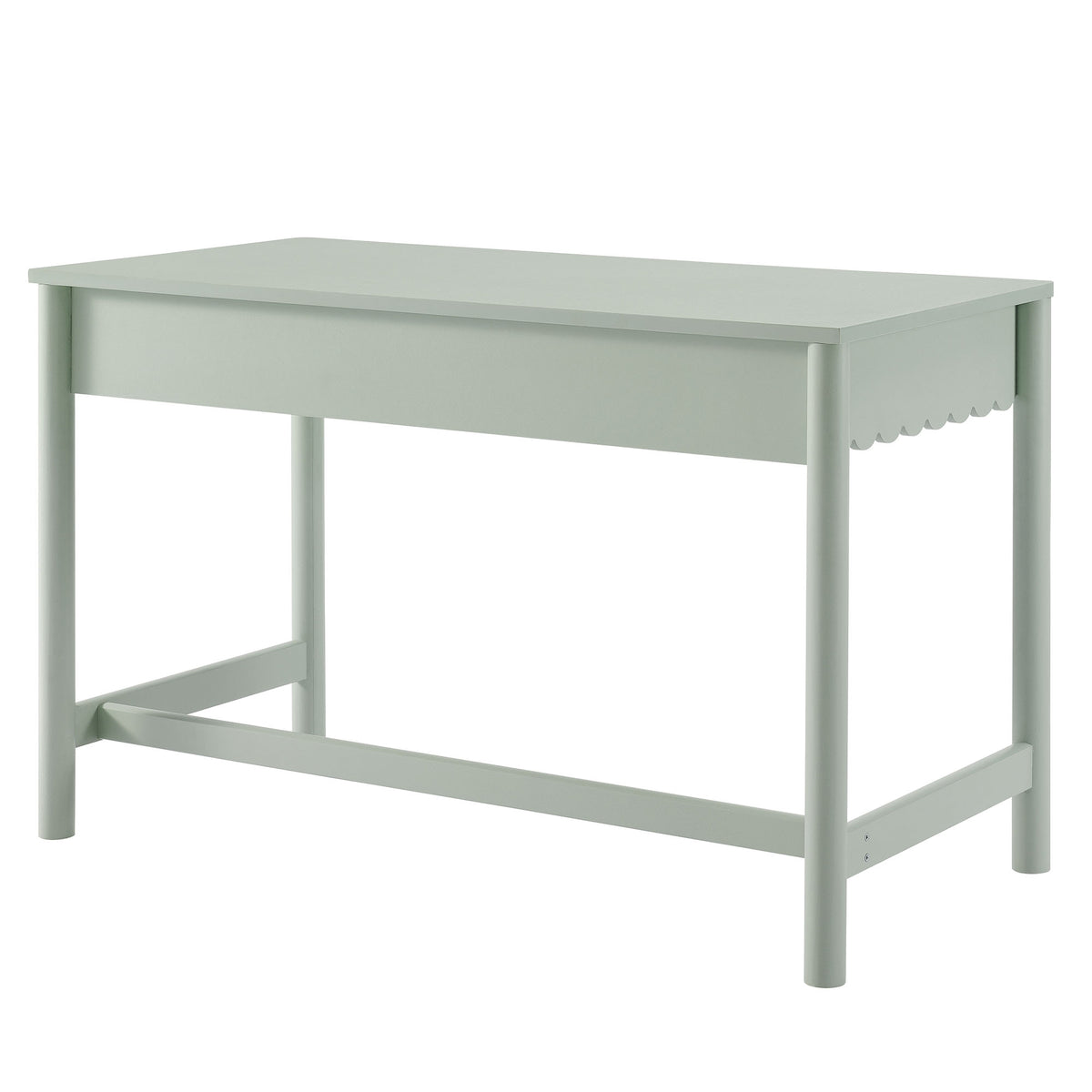 Emmeline 1-Drawer Scallop Writing Desk - Sage