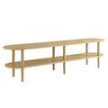 Torus Oval Wood TV Stand - Light Oak