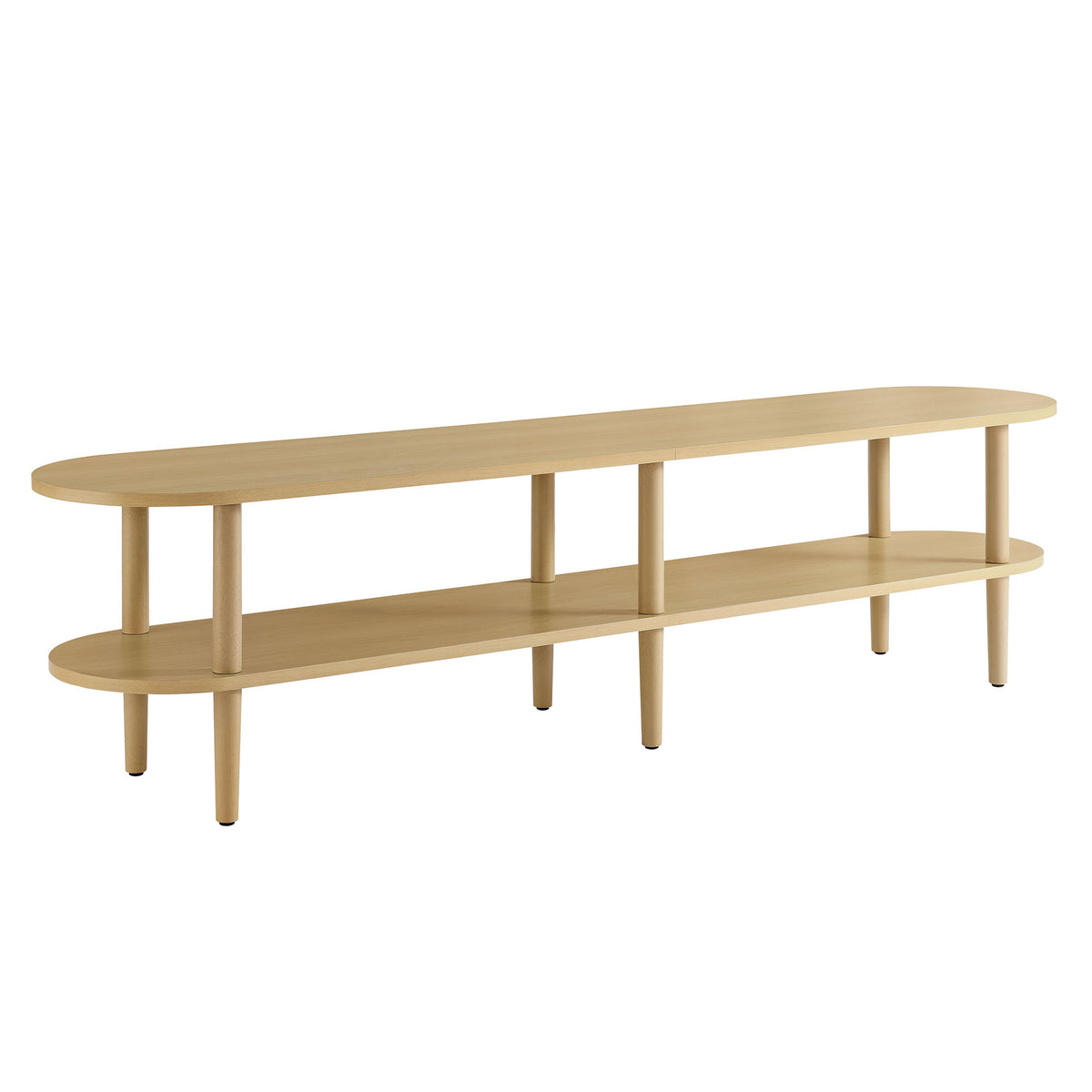 Torus Oval Wood TV Stand - Light Oak