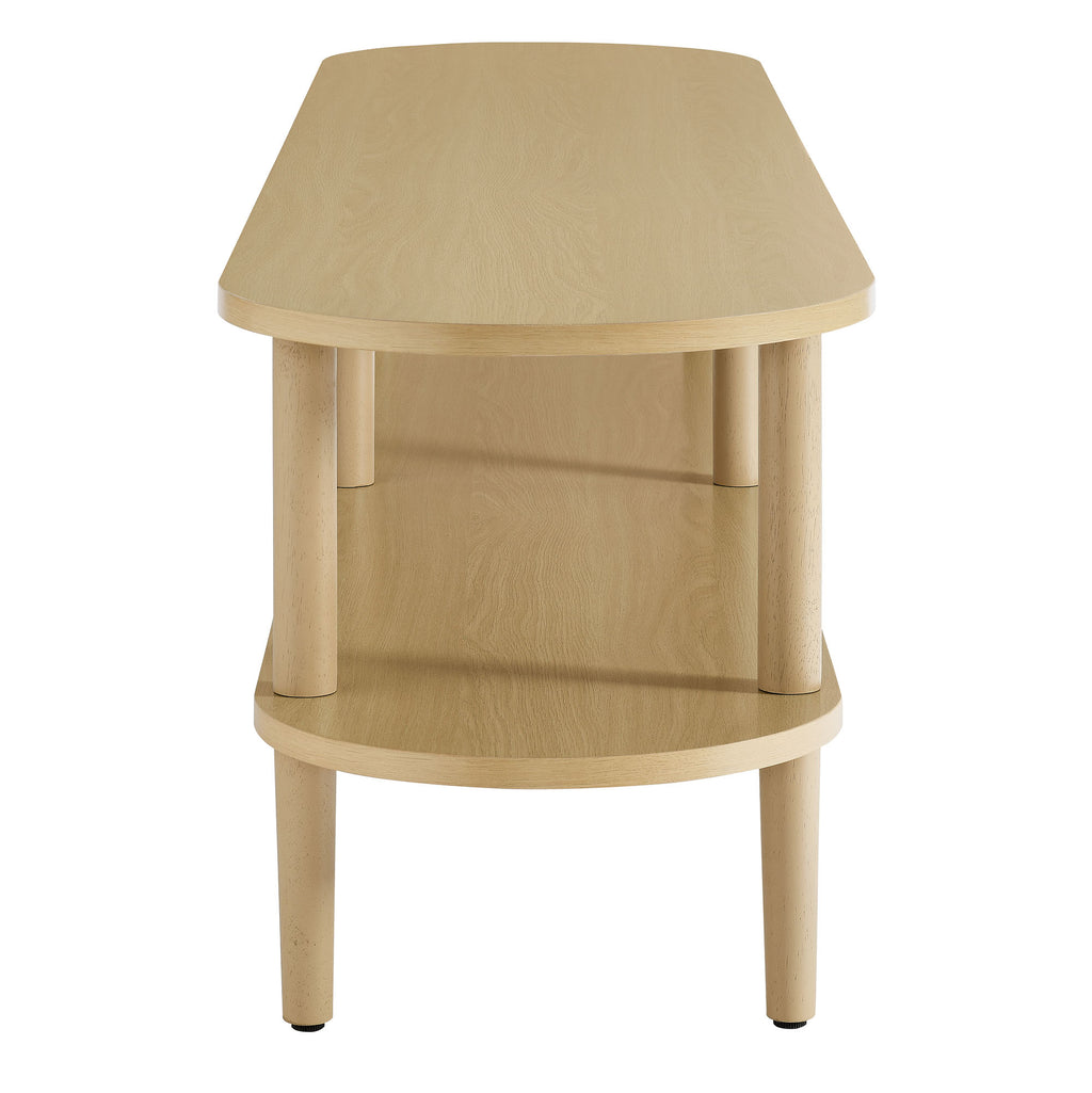 Torus Oval Wood TV Stand - Light Oak