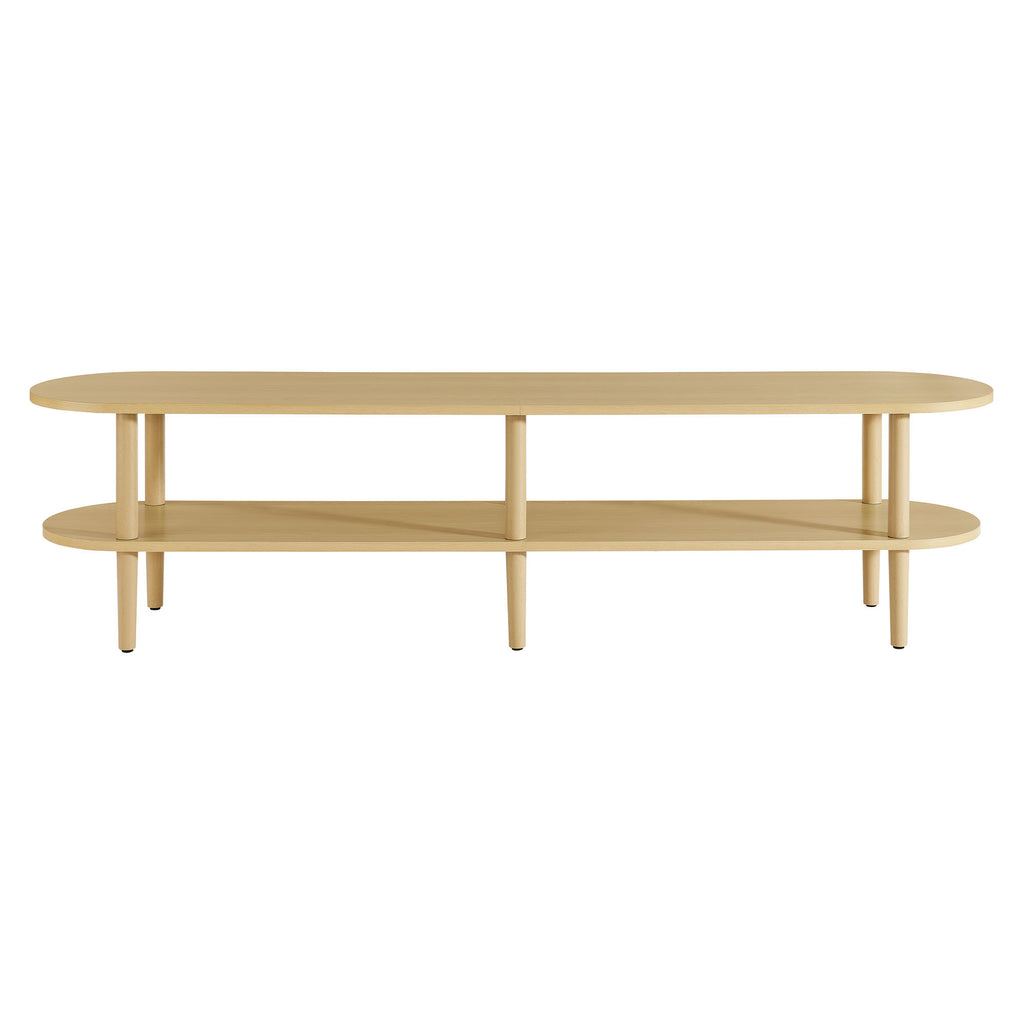 Torus Oval Wood TV Stand - Light Oak