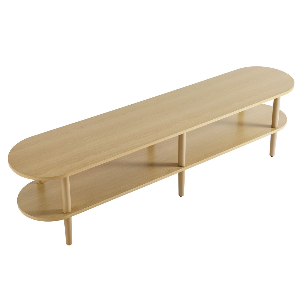 Torus Oval Wood TV Stand - Light Oak