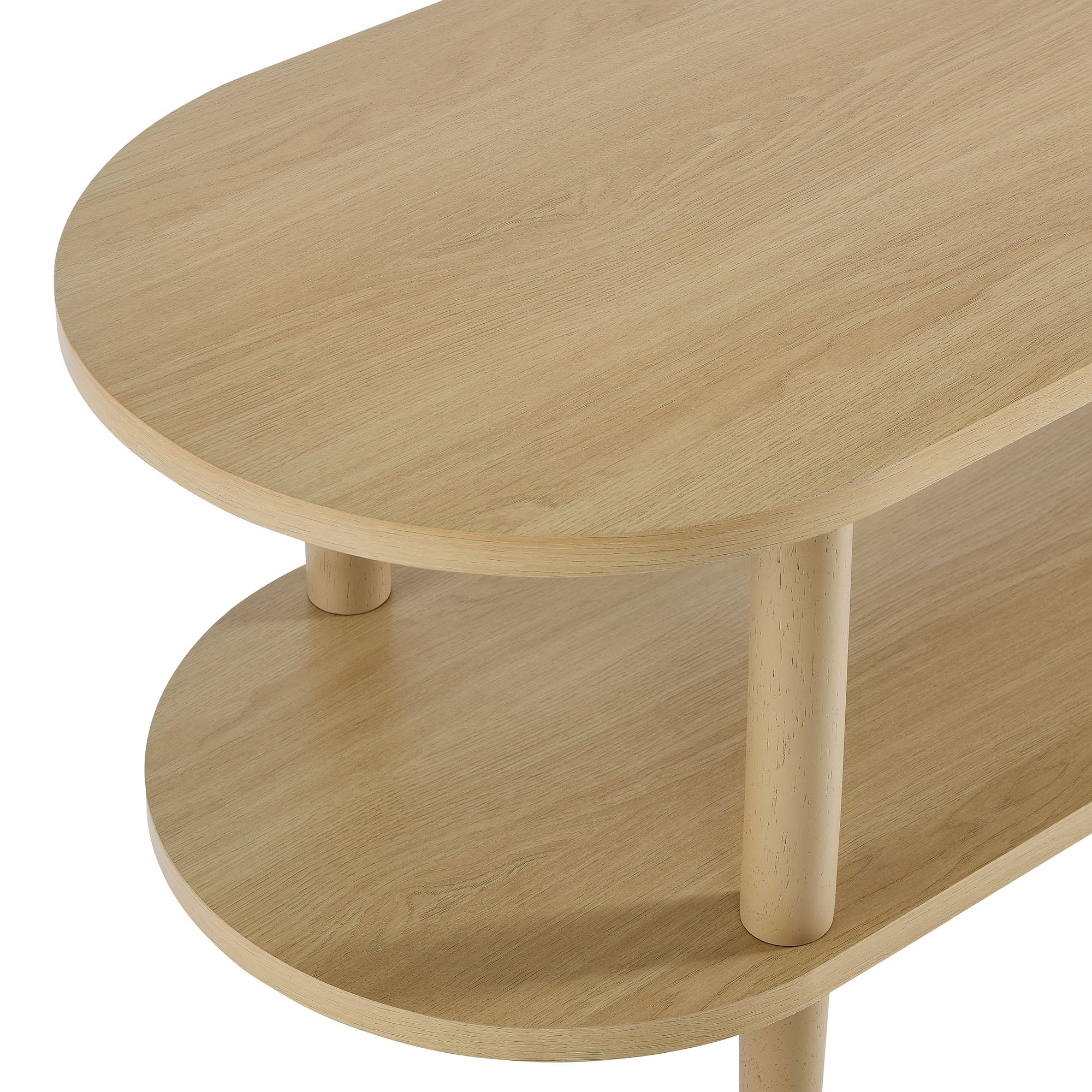 Torus Oval Wood TV Stand - Light Oak
