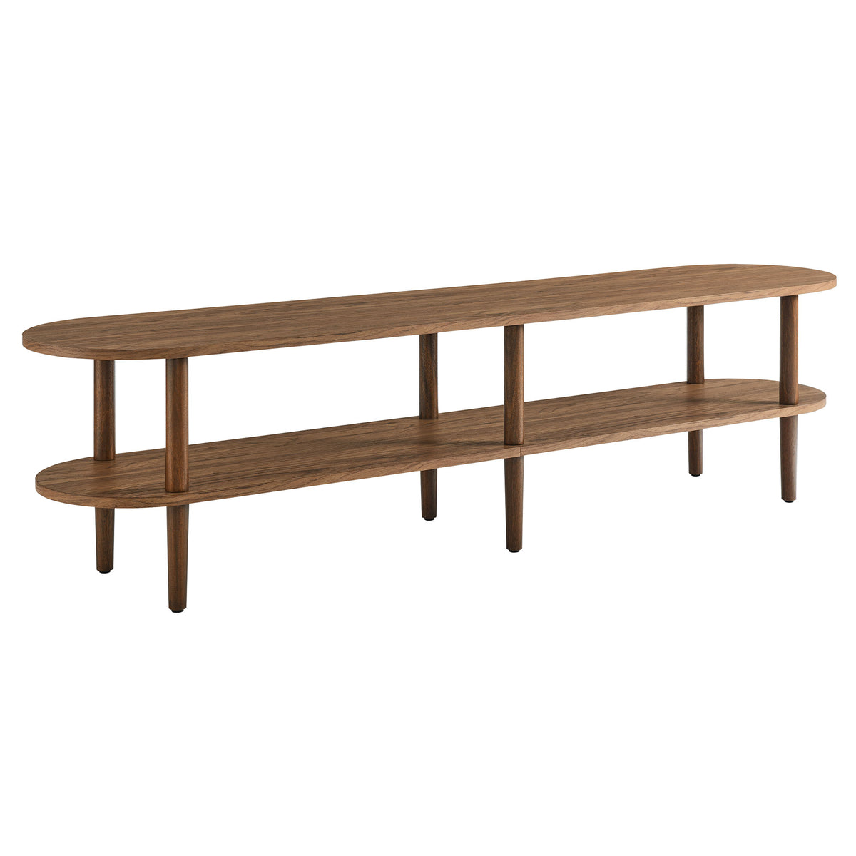 Torus Oval Wood TV Stand - Walnut