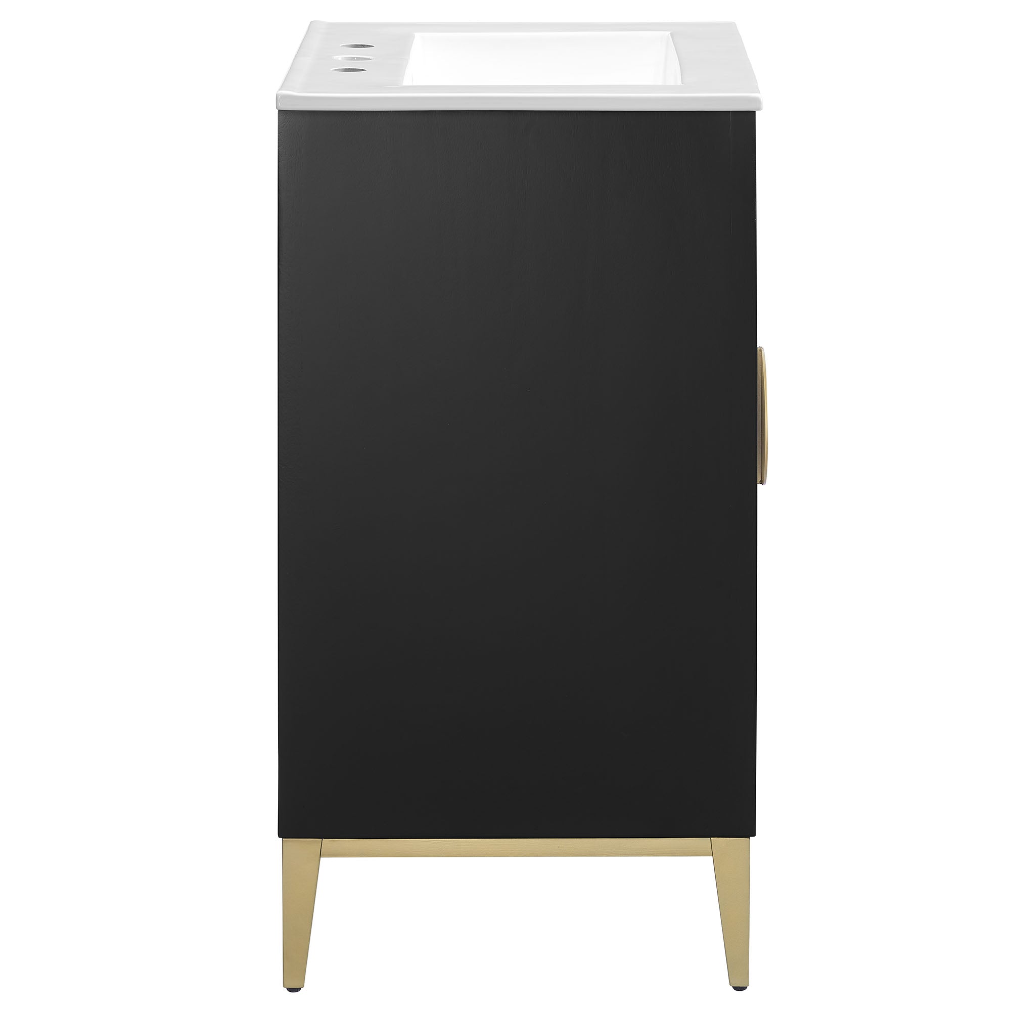 Beau 24" Wood Bathroom Vanity with Basin - White Black