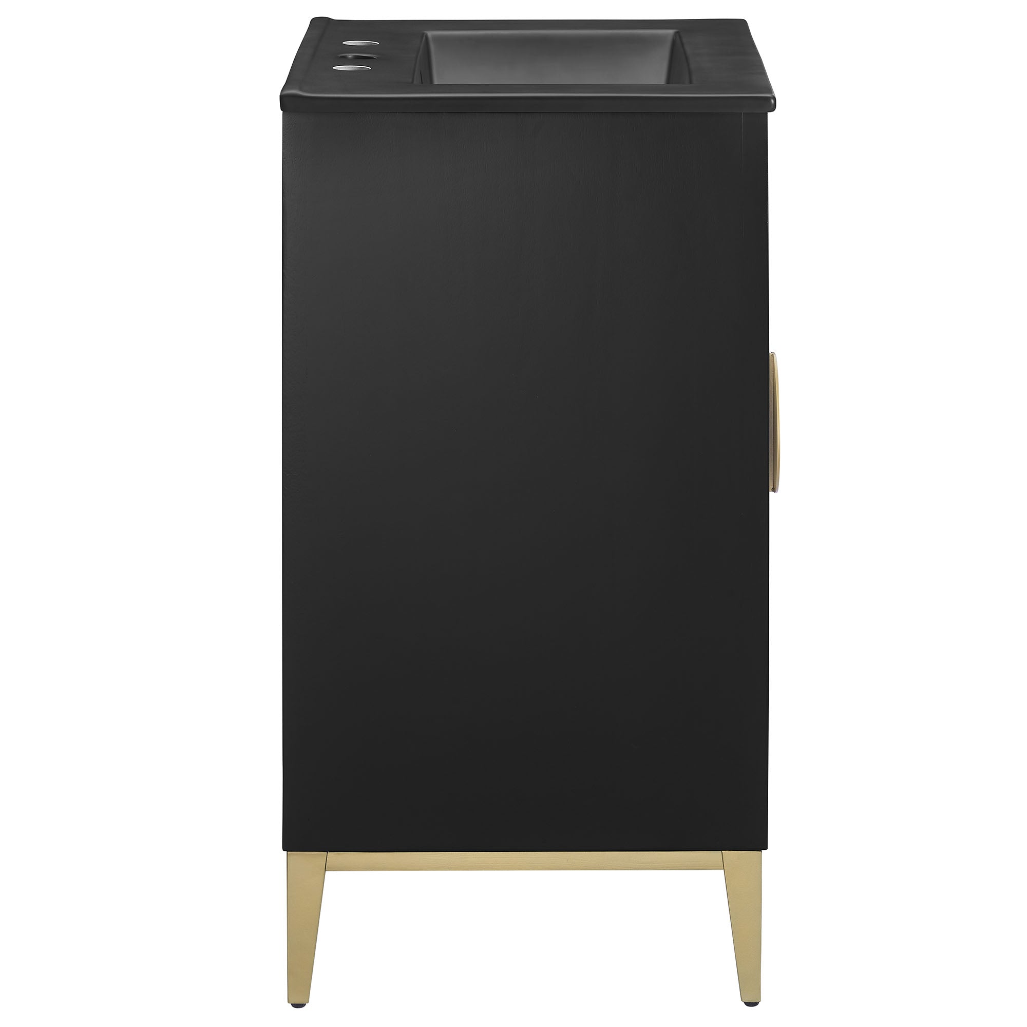 Beau 24" Wood Bathroom Vanity with Basin - Black Black