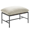 Raya Outdoor Patio Boucle Ottoman - Ivory