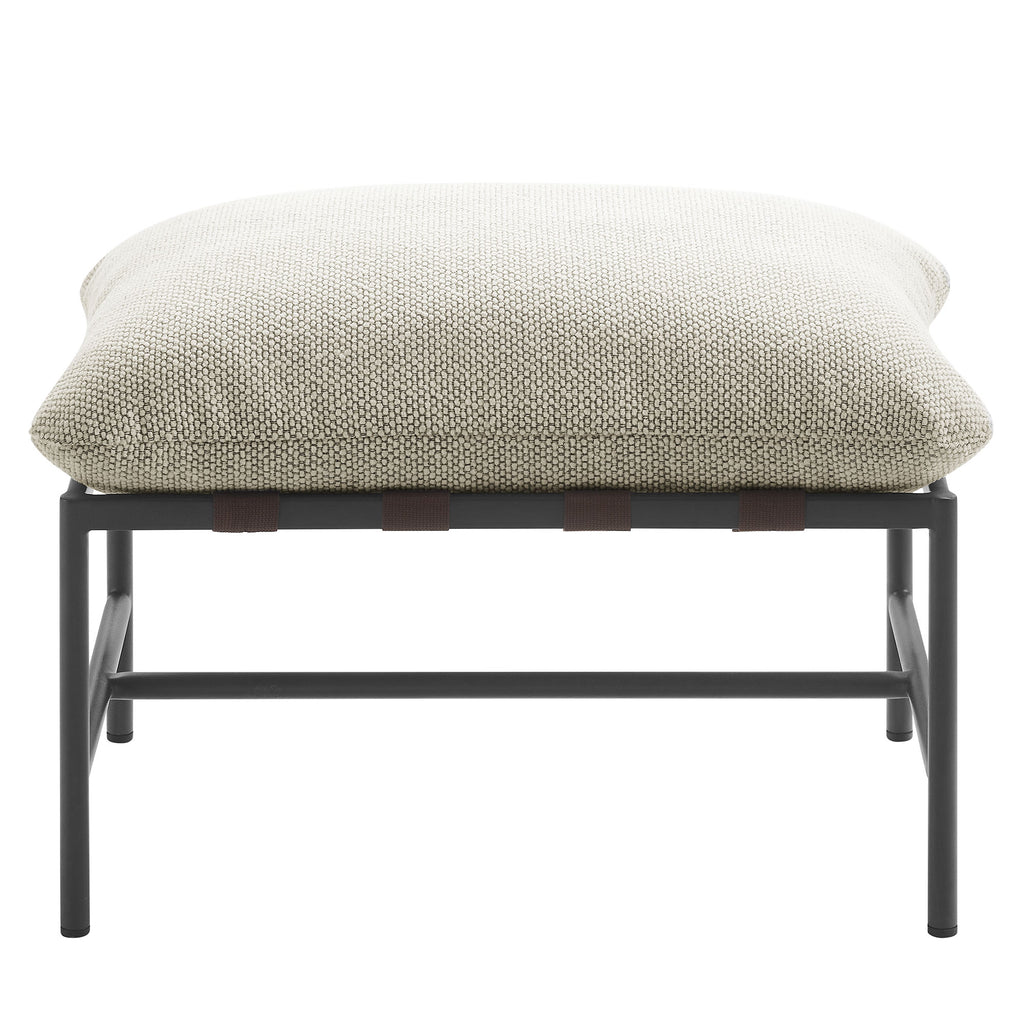 Raya Outdoor Patio Boucle Ottoman - Ivory