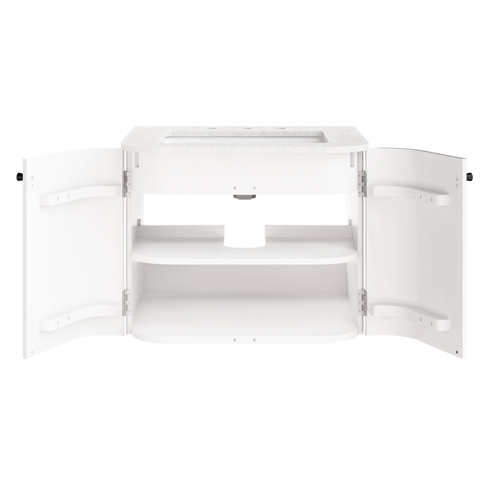 Zia 24" Wall-Mount Bathroom Vanity with Marble Sink - Ivory
