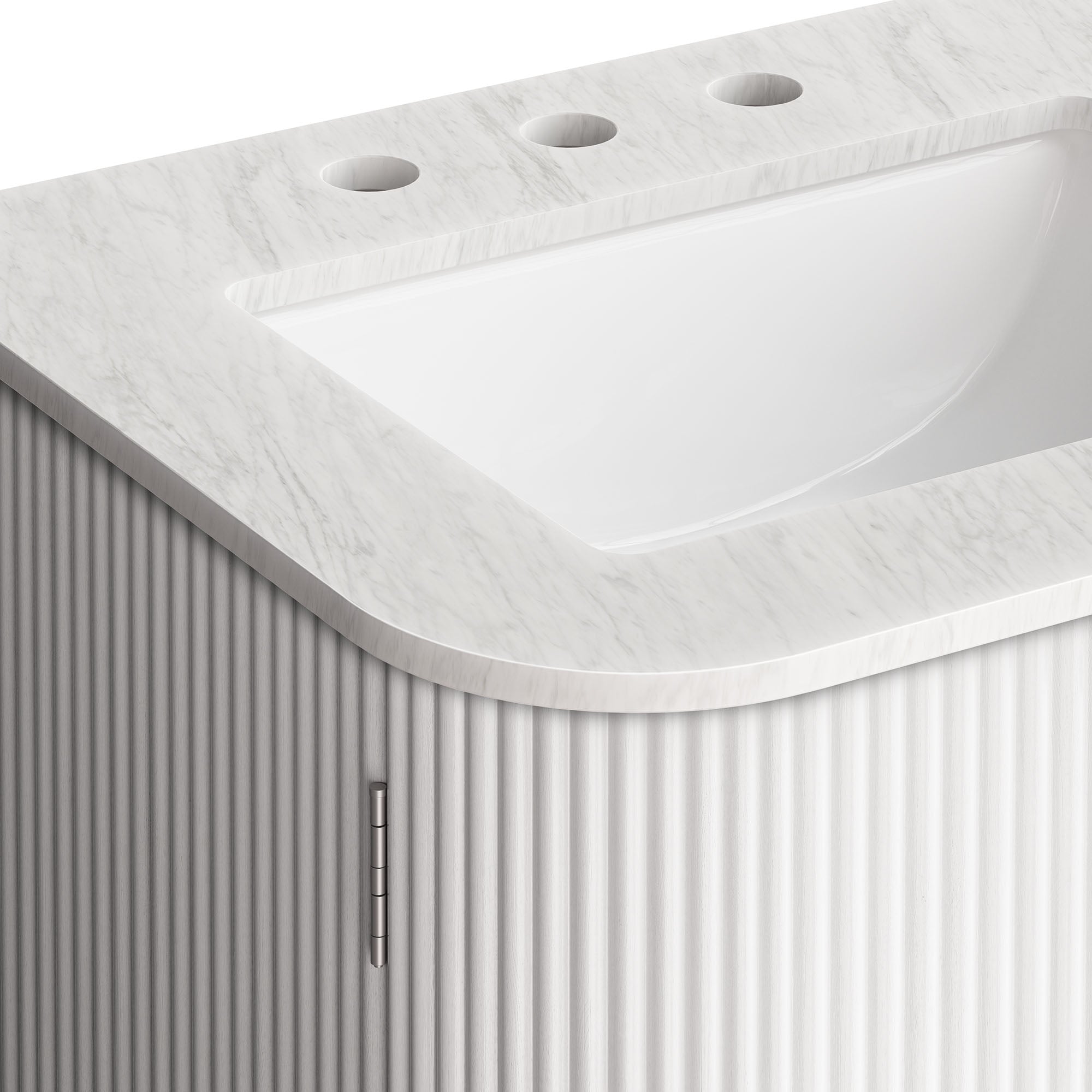 Zia 24" Wall-Mount Bathroom Vanity with Marble Sink - Ivory