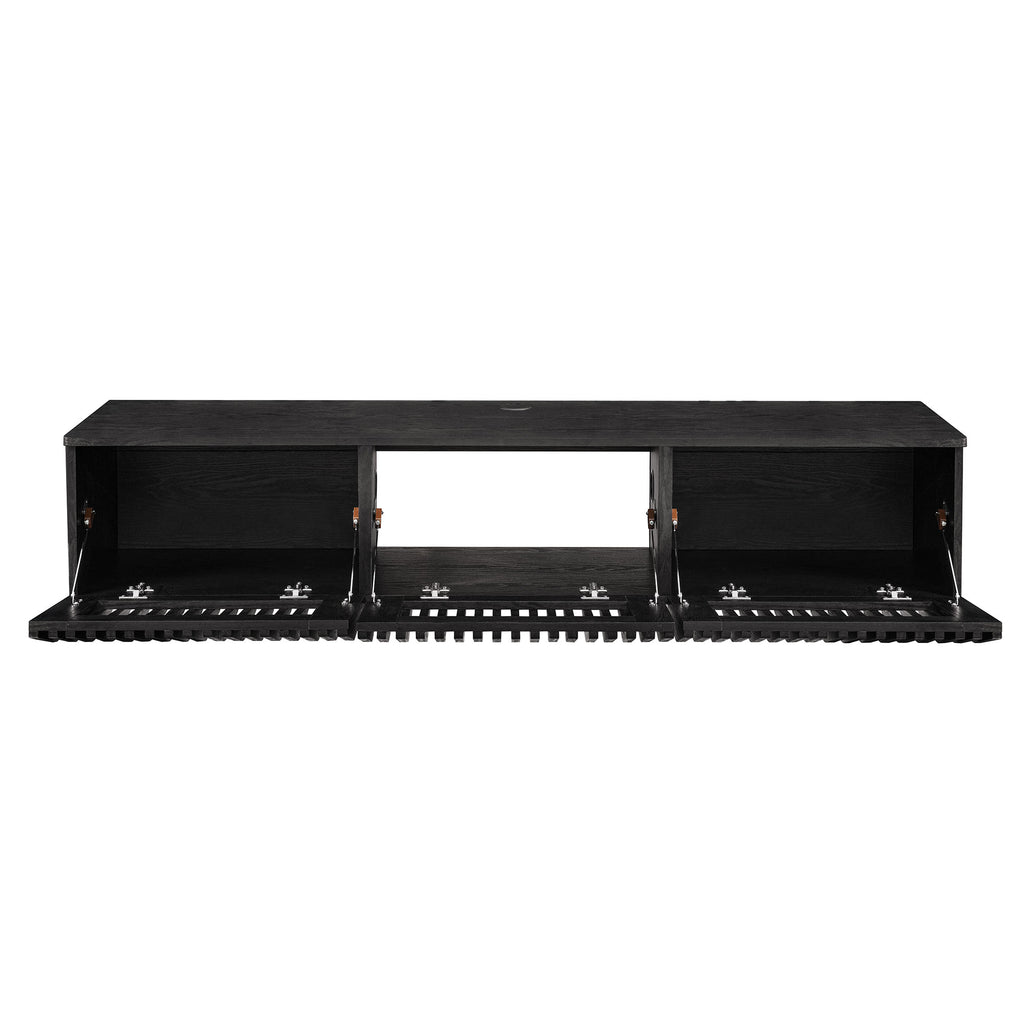 Vaughn 64" Wall Mount TV Stand - Black