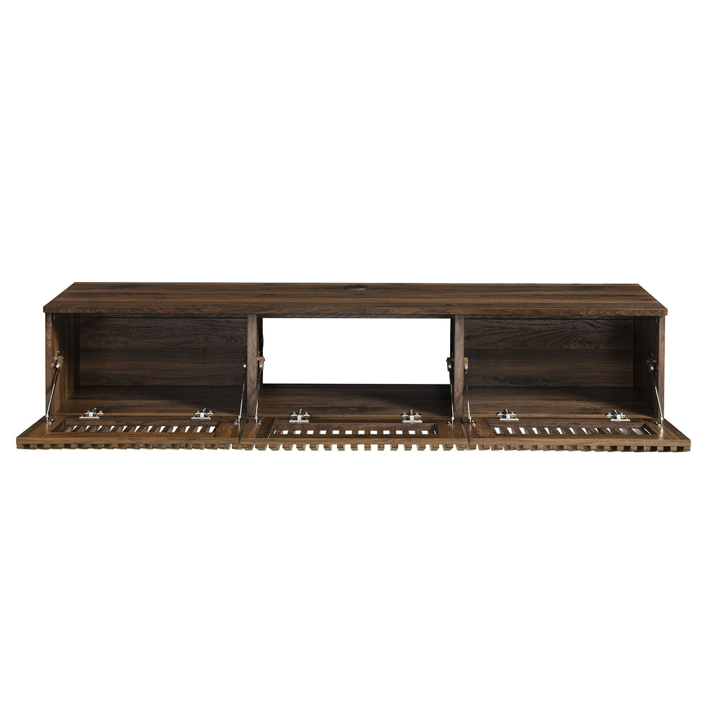Vaughn 64" Wall Mount TV Stand - Walnut