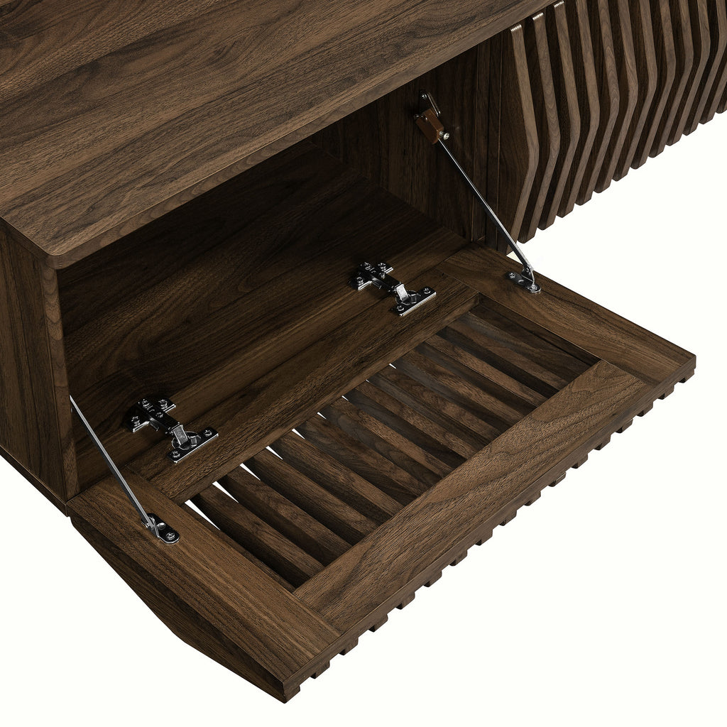 Vaughn 64" Wall Mount TV Stand - Walnut