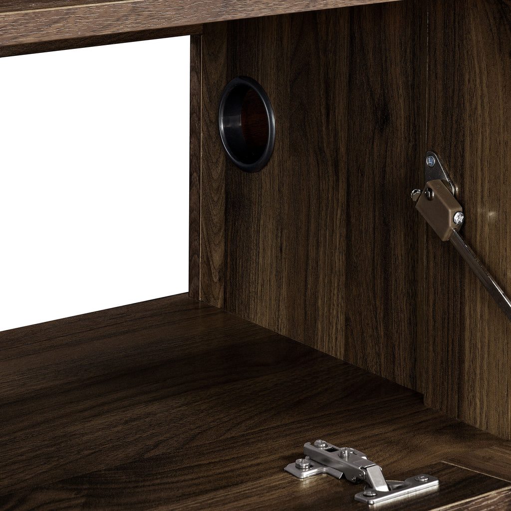 Vaughn 64" Wall Mount TV Stand - Walnut