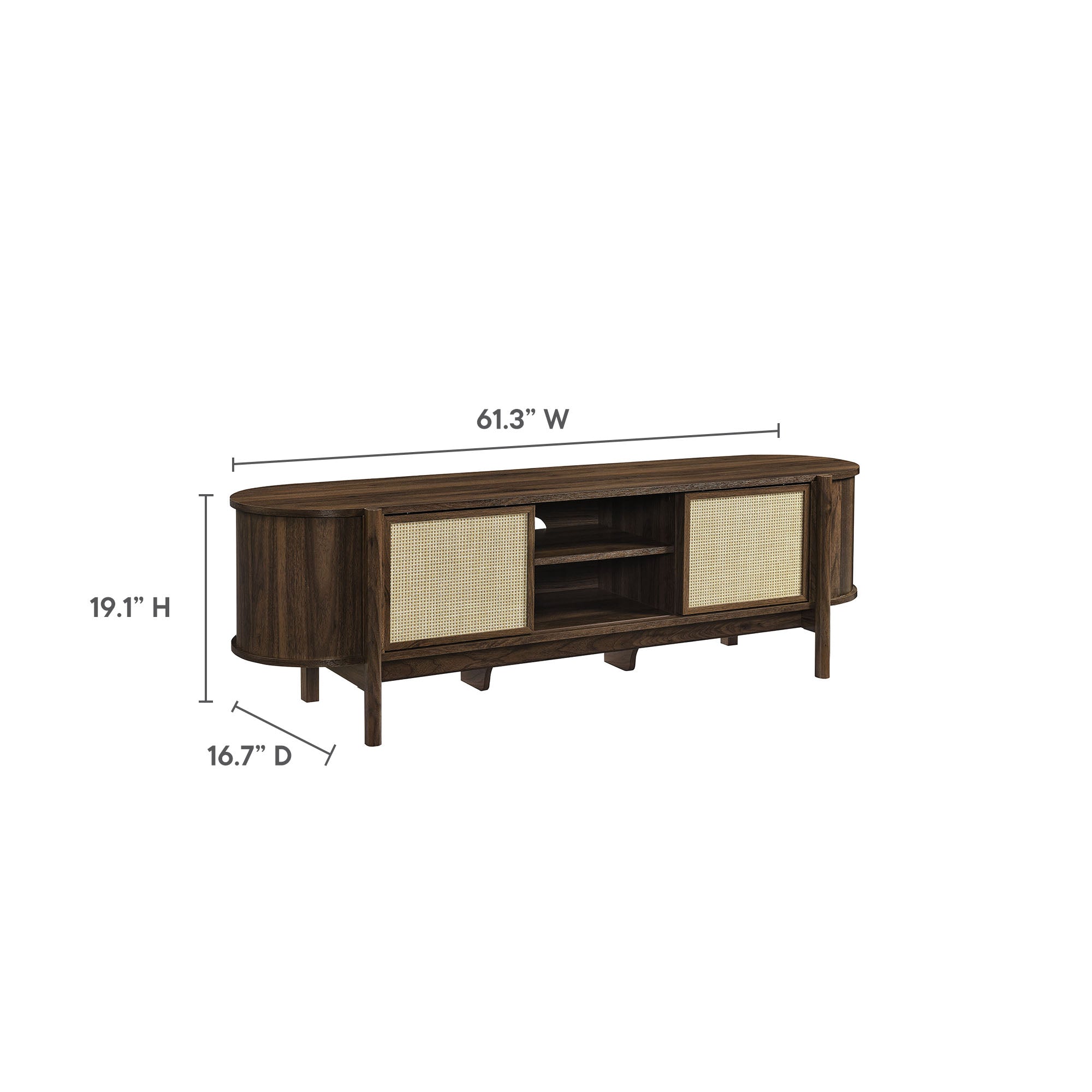 Reid 61" TV Stand - Walnut