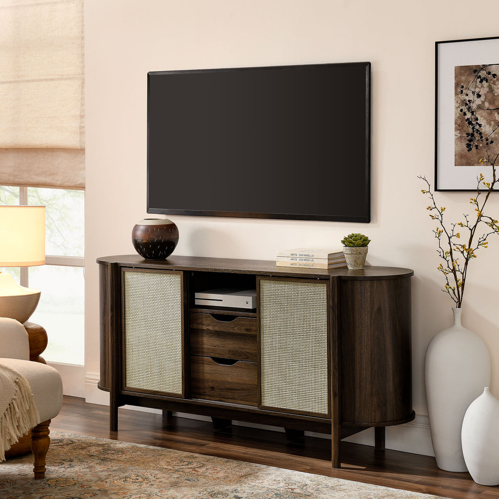 Reid 63" Curved Sideboard - Walnut