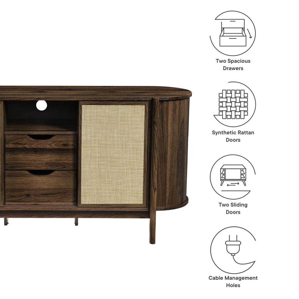 Reid 63" Curved Sideboard - Walnut