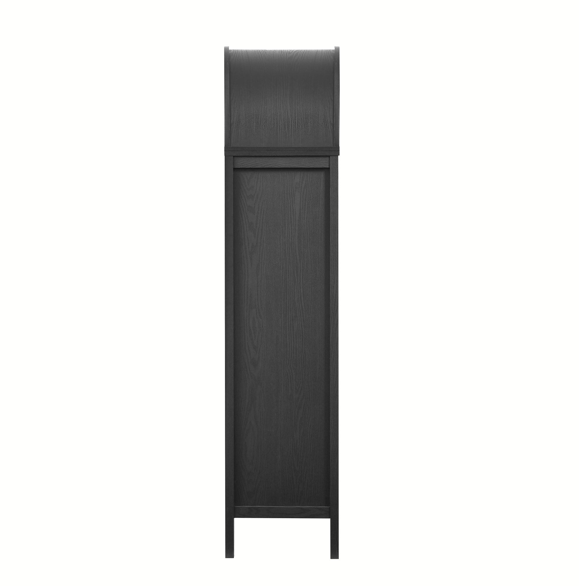 Vaughn 71" Arched Storage Display Cabinet - Black