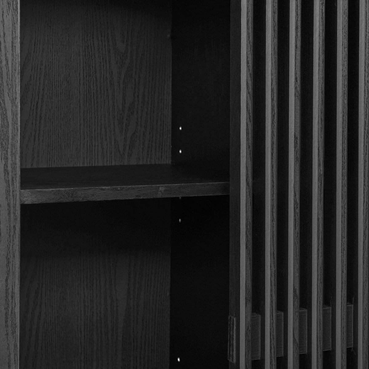 Vaughn 71" Arched Storage Display Cabinet - Black