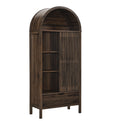 Vaughn 71" Arched Storage Display Cabinet - Walnut
