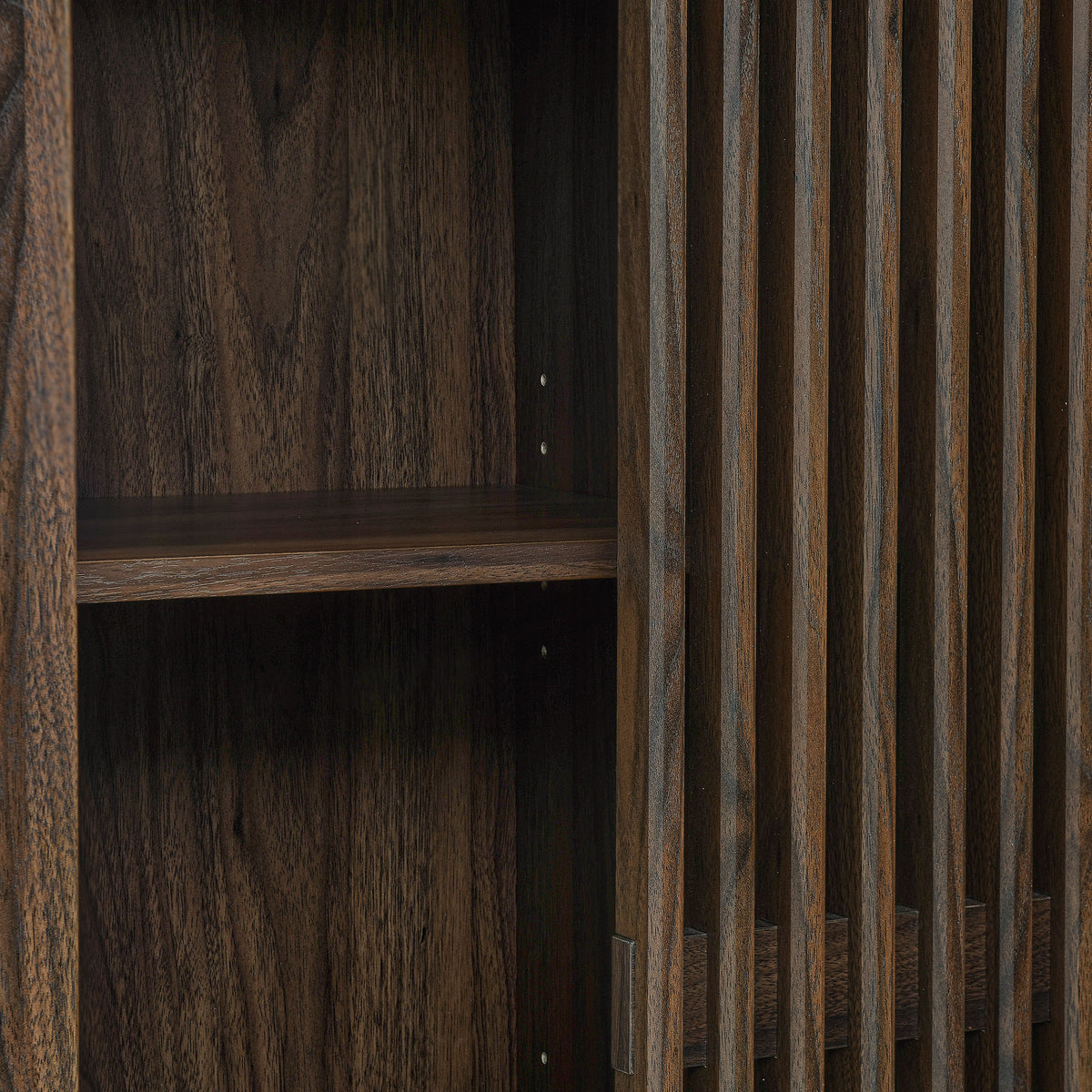 Vaughn 71" Arched Storage Display Cabinet - Walnut