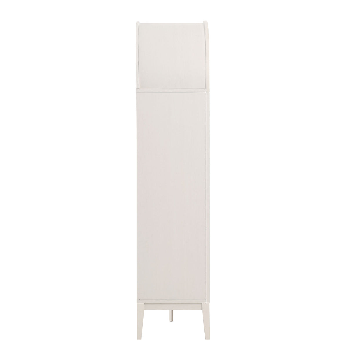 Nolan 74" Tall Wide Arched Storage Display Cabinet Bookshelf - Ivory Oak
