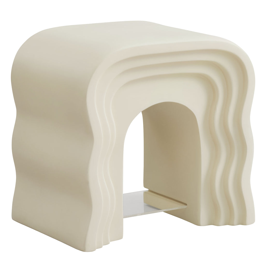 Jorin Squiggle Side Table - Ivory