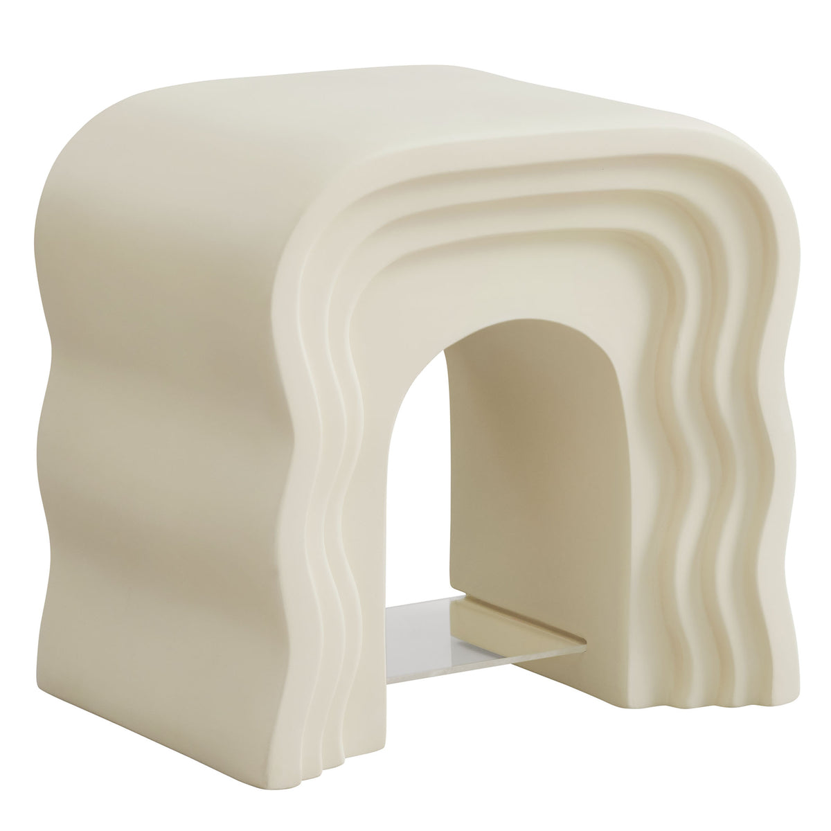 Jorin Squiggle Side Table - Ivory
