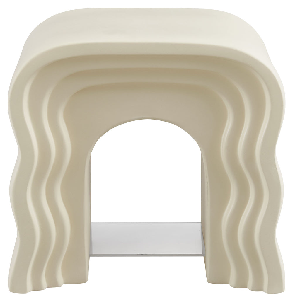 Jorin Squiggle Side Table - Ivory