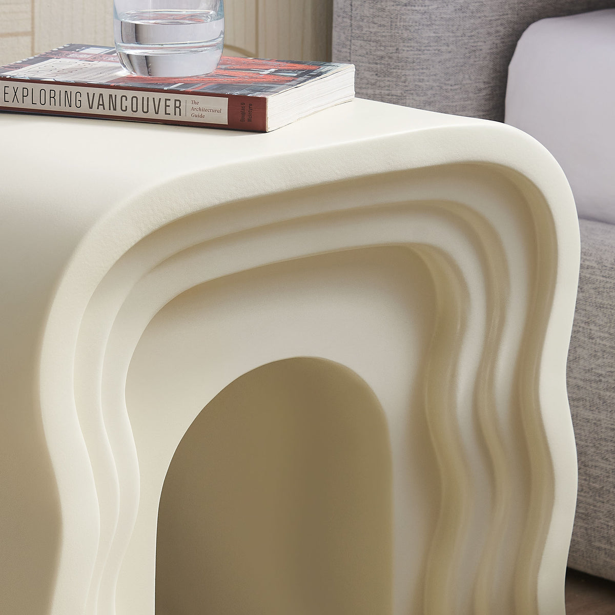 Jorin Squiggle Side Table - Ivory