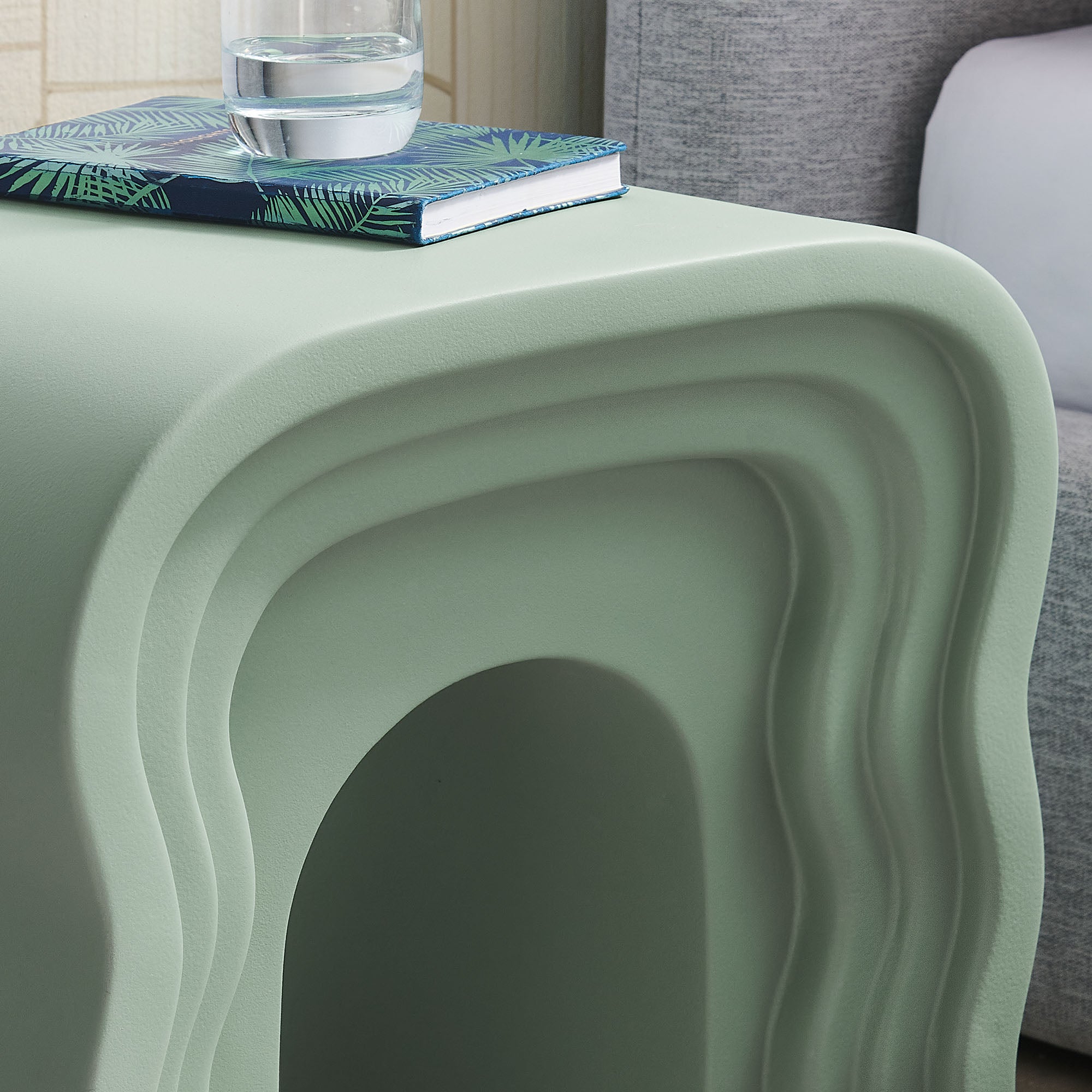 Jorin Squiggle Side Table - Sage