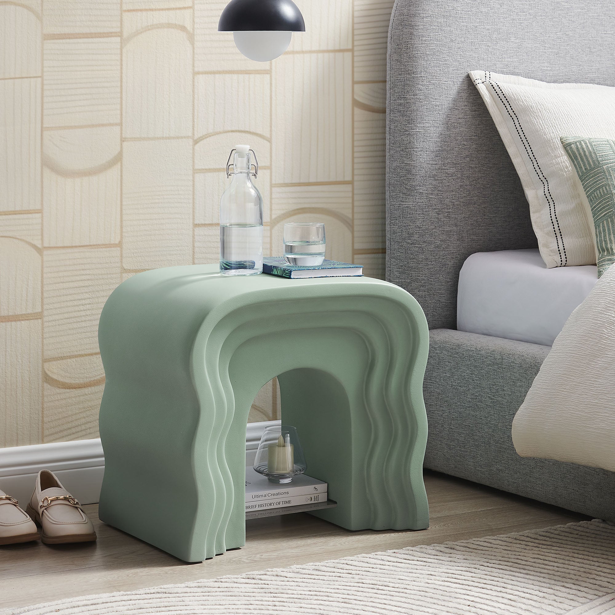 Jorin Squiggle Side Table - Sage