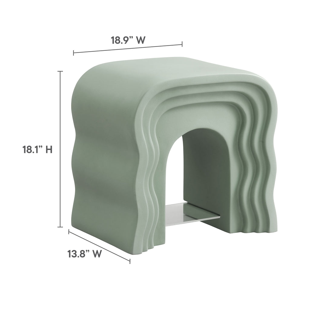 Jorin Squiggle Side Table - Sage