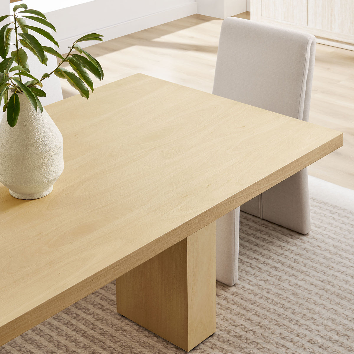 Piston 82" Rectangular Wood Dining Table - Natural