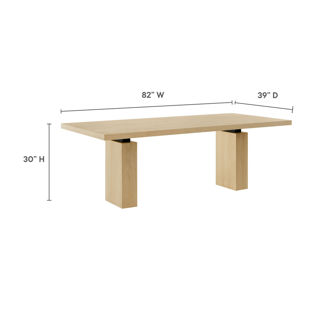 Piston 82" Rectangular Wood Dining Table - Natural
