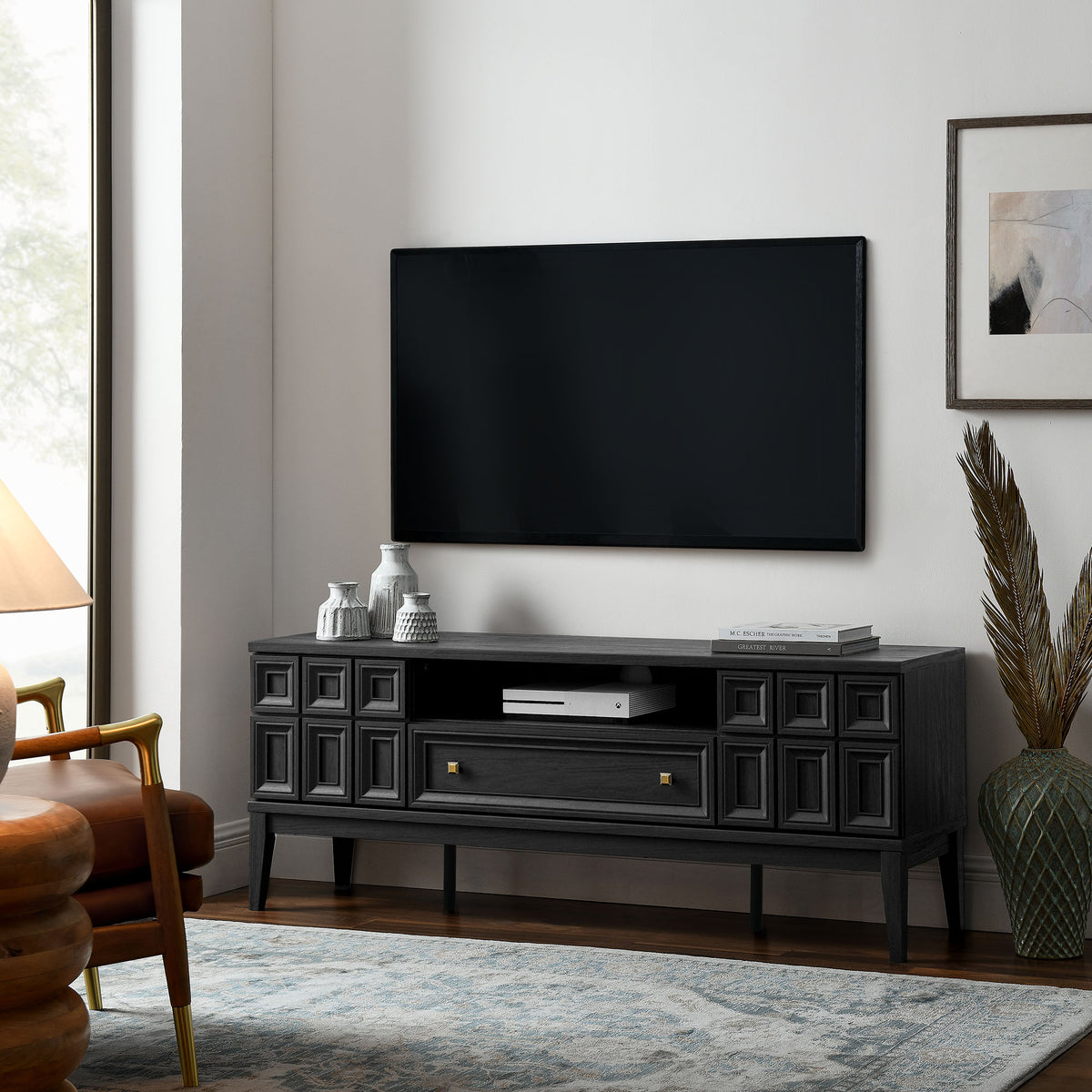 Samos 59" TV Stand - Black