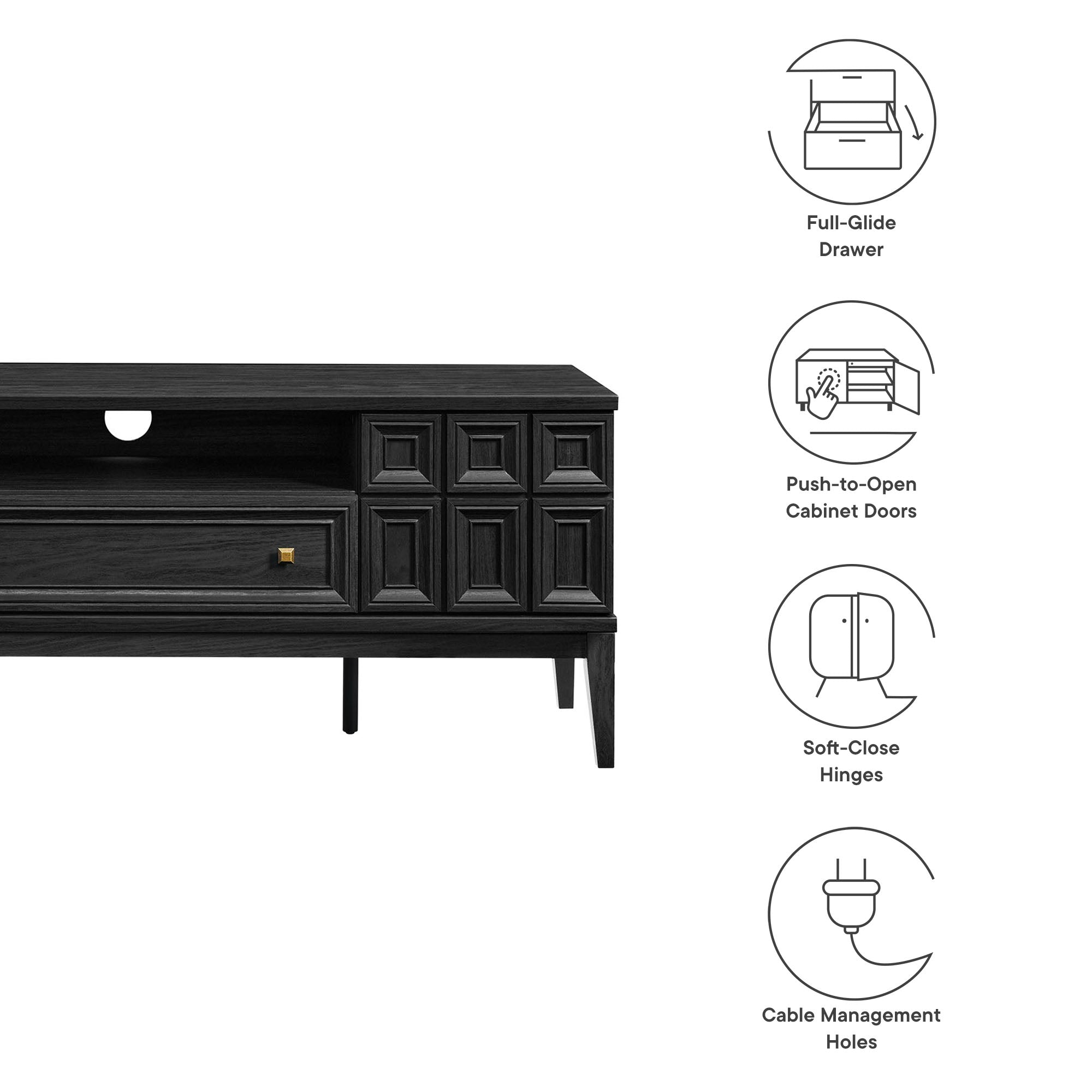 Samos 59" TV Stand - Black