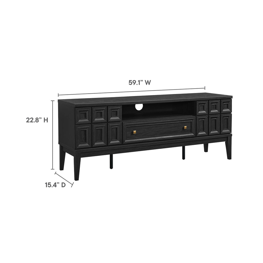 Samos 59" TV Stand - Black