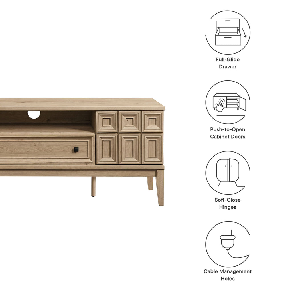 Samos 59" TV Stand - Light Oak