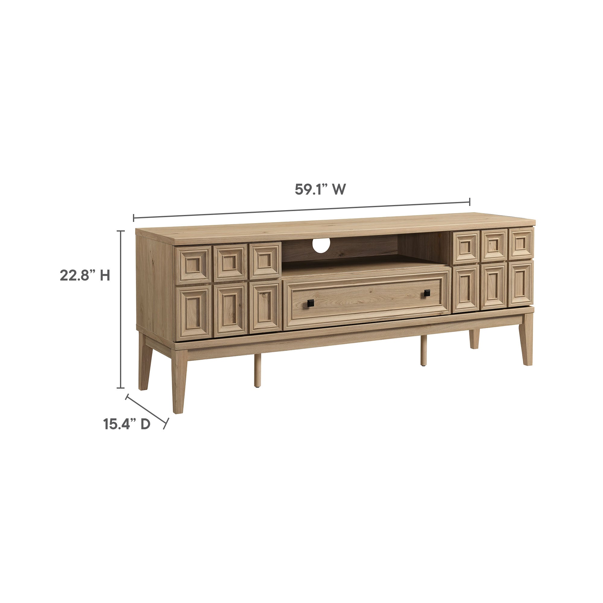 Samos 59" TV Stand - Light Oak