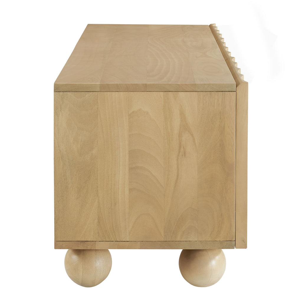 Sorren Scalloped 54" Wood TV Stand - Natural