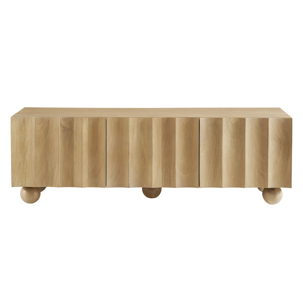 Sorren Scalloped 54" Wood TV Stand - Natural