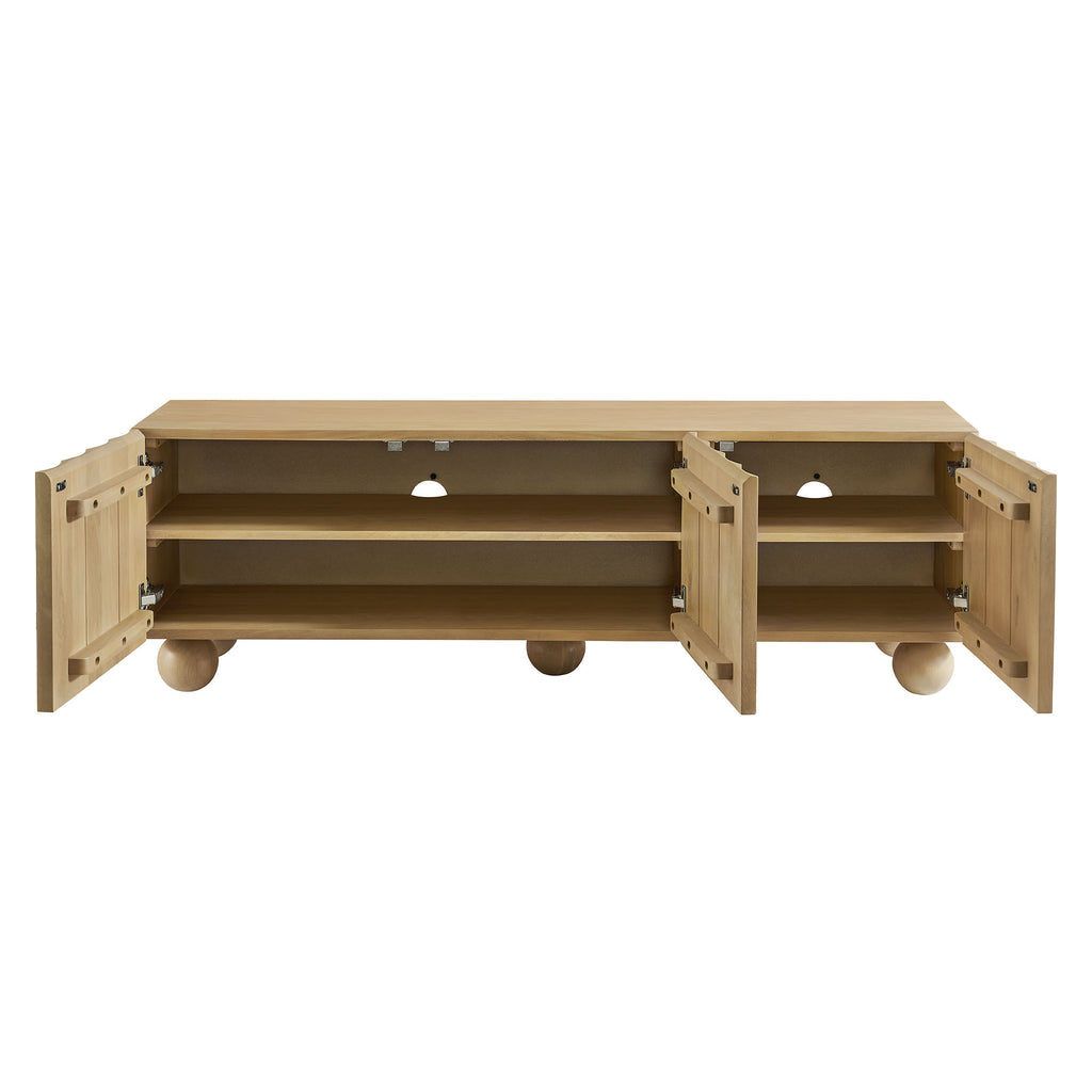 Sorren Scalloped 54" Wood TV Stand - Natural
