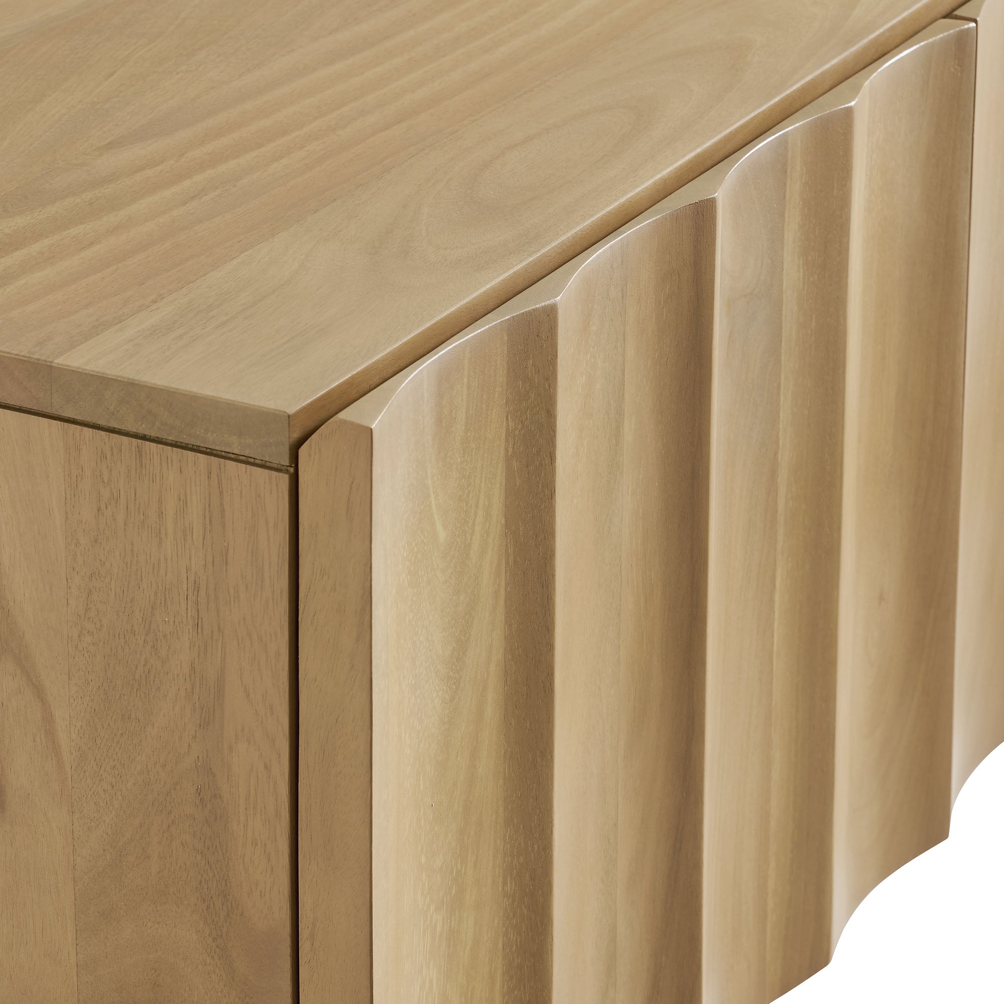 Sorren Scalloped 54" Wood TV Stand - Natural
