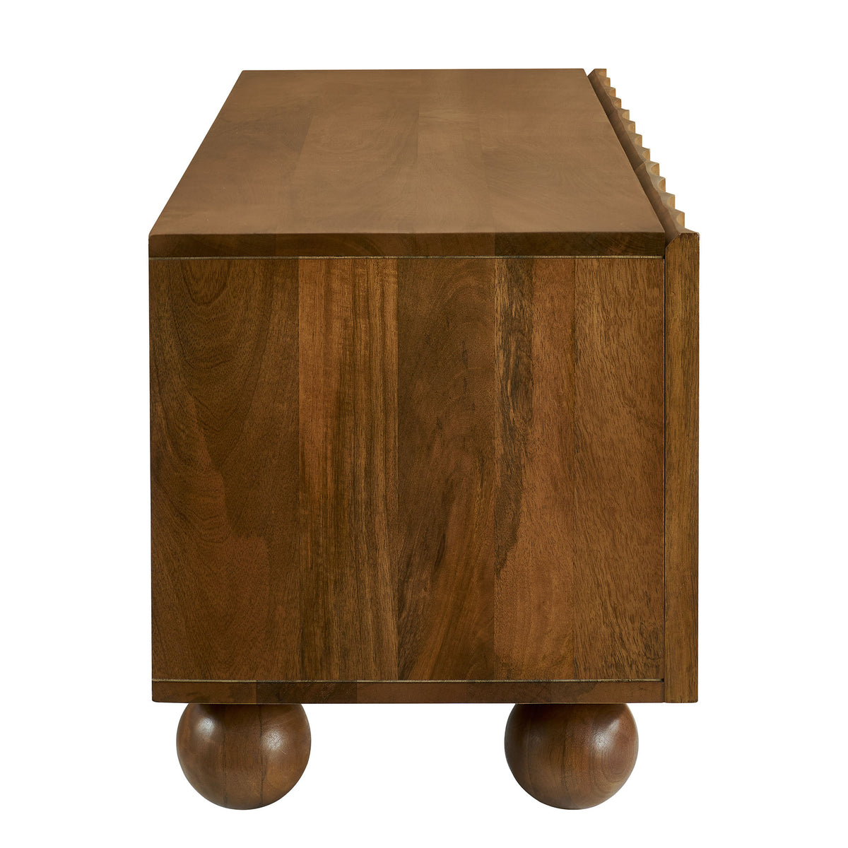 Sorren Scalloped 54" Wood TV Stand - Walnut