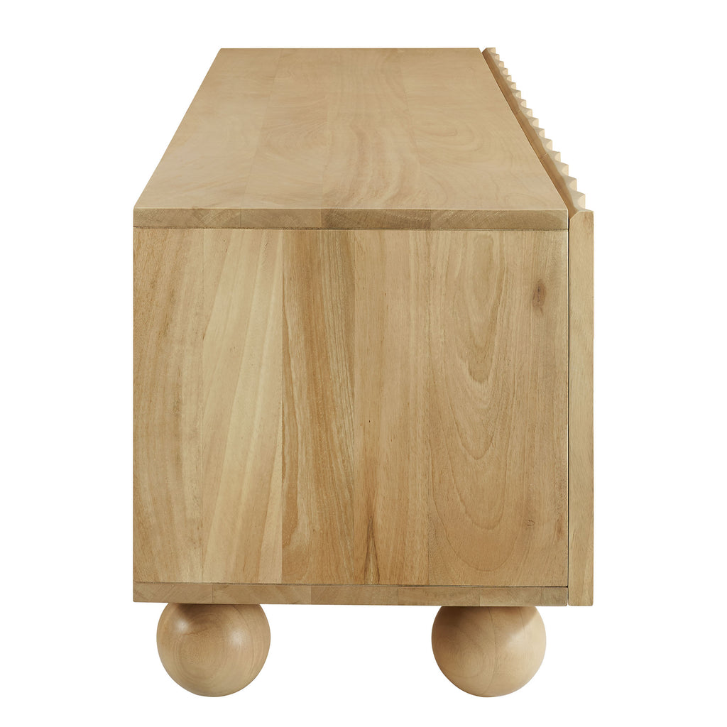 Sorren Scalloped 71" Wood TV Stand - Natural